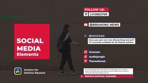 Social Media Elements | DaVinci Resolve