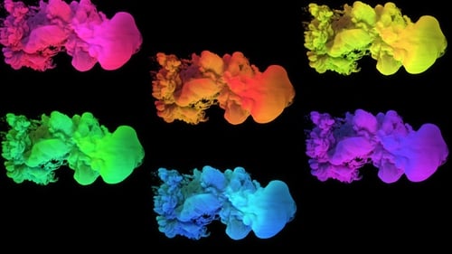 Colorful Ink Smoke Burst Reveal Transition