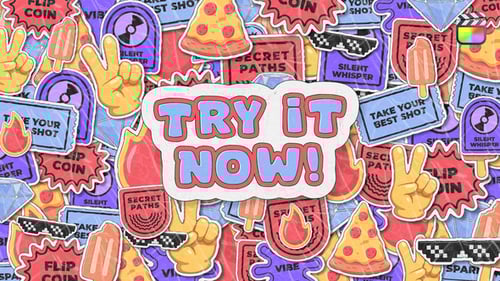 Cartoon Stickers Transitions - FCPX