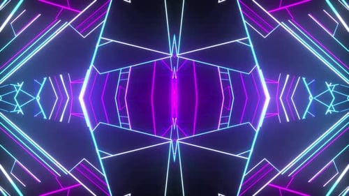 4k Purple Neon Tunnel