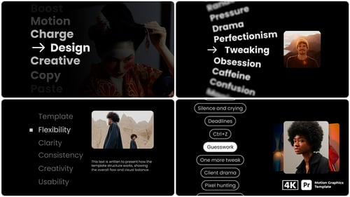 Modern Kinetic Typography Slides and Carousels