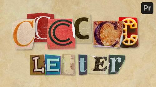 Ransom Letter Collage Text Animation Kit