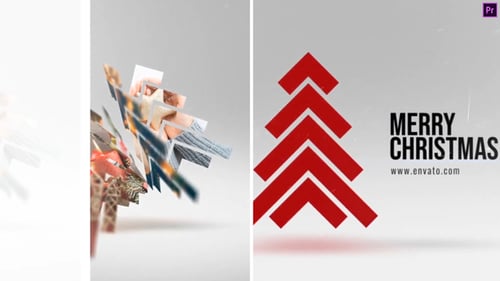 Modern Christmas Tree Photo Collage Reveal Opener