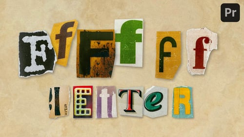 Animated Magazine Cut-Out Text Reveal