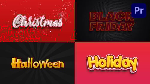 Animated Text Effects Pack for Holiday and Seasonal Promotions