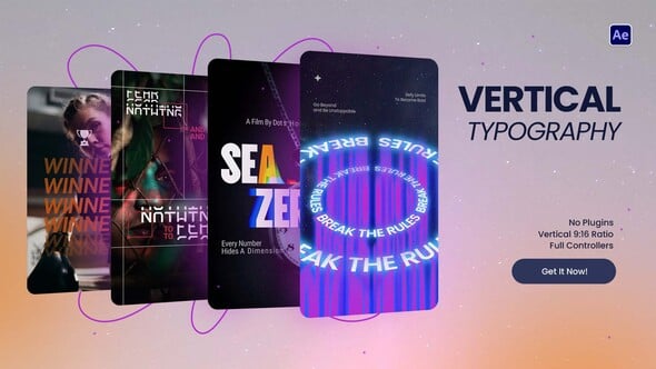 Dynamic Vertical Kinetic Typography with Glitch and Neon Effects ...