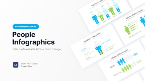 Animated People Infographics for Health and Demographic Data