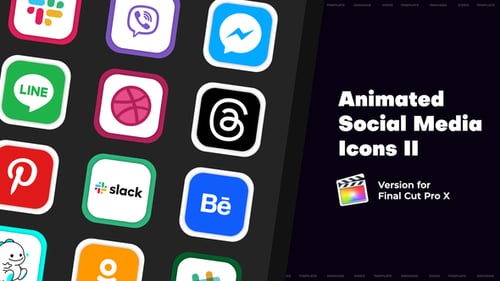 Animated Social Media Icons II | FCPX