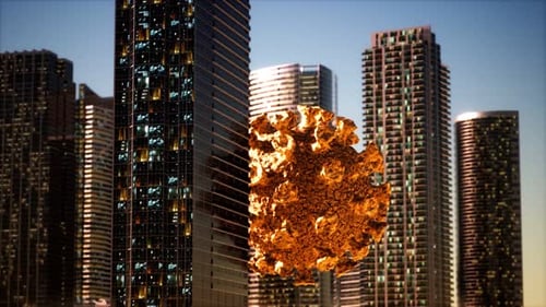 Empty City Caused By Quarantine As a Result of Coronavirus Infection