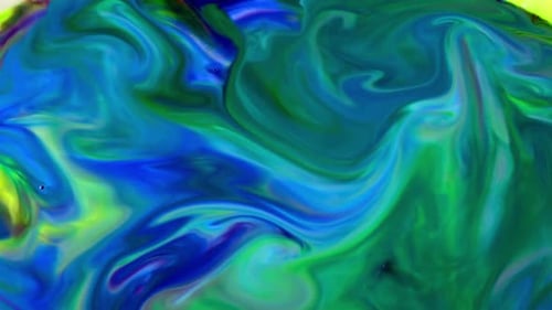 Colorful Paint Swirls in Abstract Motion