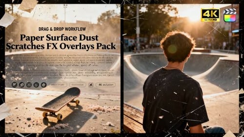 Paper Surface Dust & Scratches FX Overlays Pack For FCPX