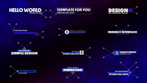 Modern Call Outs 4.0 - Digital Lines | MOGRT