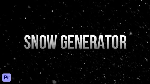 Generador de nieve | Nieve realista | Para Premiere Pro