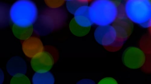 Abstract Footage of Multicolored Christmas Bokeh Lights