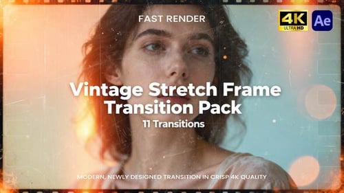 Vintage Stretch Frame Transition Pack AE