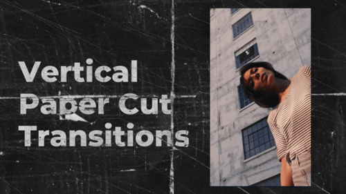 Transitions verticales en papier déchiré pr