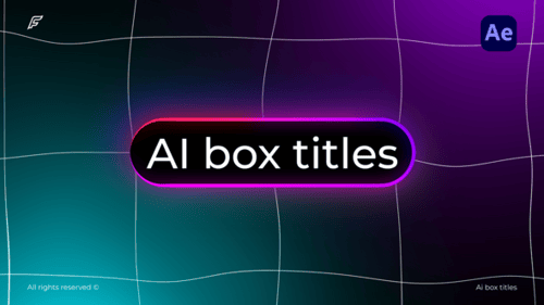 Neon Glowing AI Box Titles with Dynamic Text