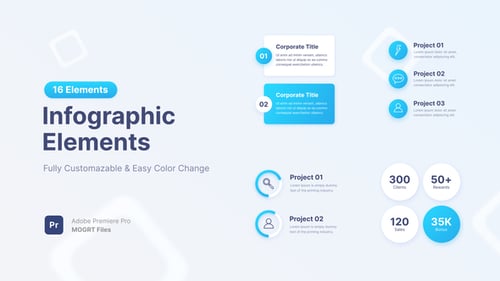 Modern Infographic Data Display Elements