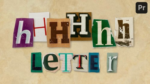 Ripped Paper Collage Lettering Text Reveal Animation