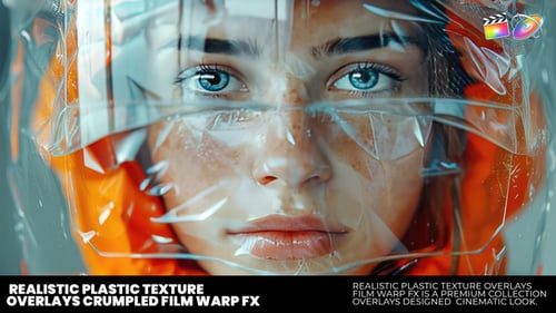 Realistic Plastic Texture Overlays Crumpled Film Warp FX For Apple Motion and Final Cut Pro