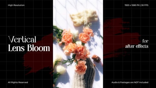 Vertical Lens Bloom FX Pack for After Effects