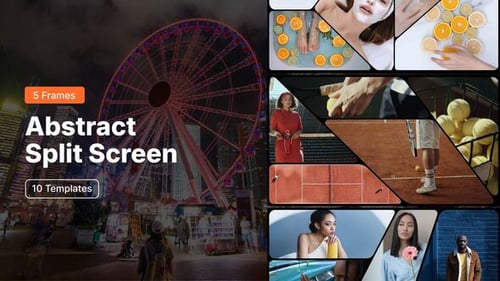 Abstract Split Screen – 5 Frames