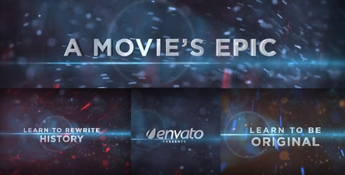 Dynamic Cinematic Trailer Opener with Powerful Particle Effects
