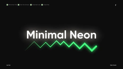Clean Line Text Animations with Modern Neon Glow