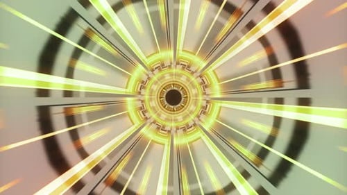 Expanding Circle Rays Green 05