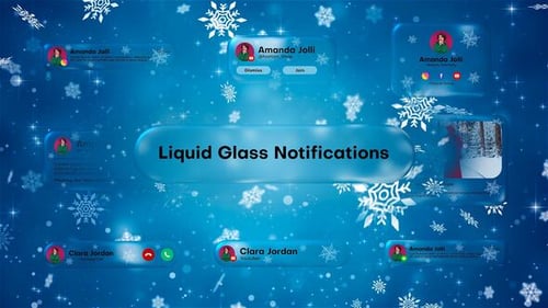 Liquid Glass Notifications | New Yaer (MOGRT)