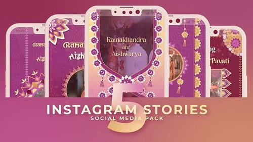 Indian Wedding Invitation Vertical MOGRT Premiere Pro