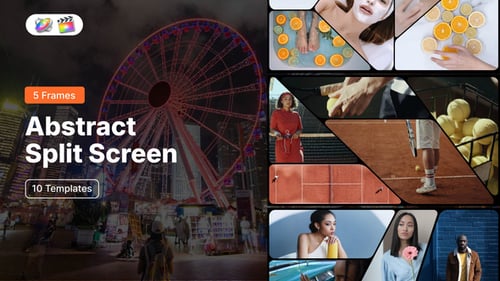 Abstract Split Screen – 5 Frames for FCPX