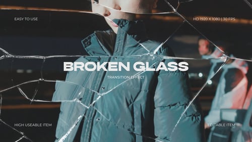 Broken Glass Transition Effect