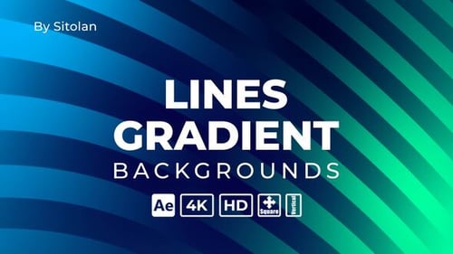 Dynamic Animated Gradient Line Backgrounds Loop