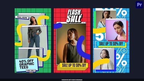 Dynamic Retro Fashion Sale Instagram Stories Template