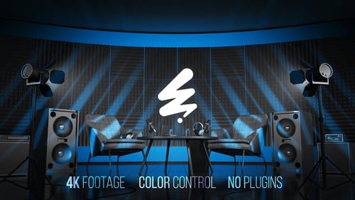 Dynamic 3D Podcast Studio Opener with Customizable Colors
