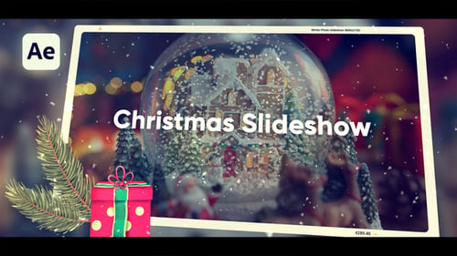 Elegant Christmas Photo Slideshow with Festive Overlays