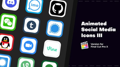 Animated Social Media Icons III | FCPX