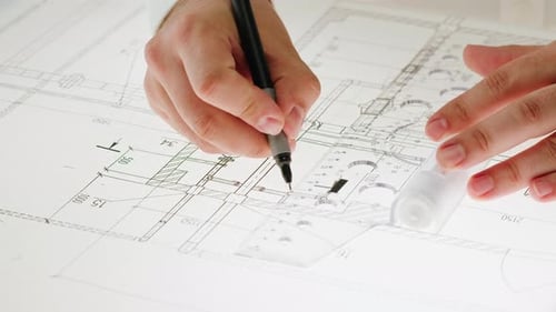Plan Blueprint Closeup