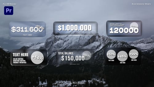 Glass Infographic Widgets|MOGRT
