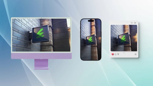 Creative Logo Mockups Vertical & Social Media Logo Showcase