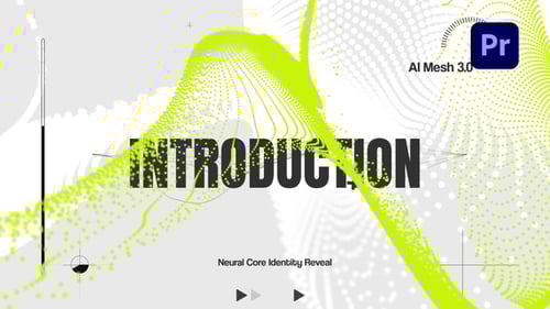 Futuristic Glitch Logo Reveal with Geometric Mesh Animation