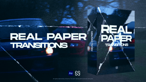 Dynamic Paper Rip and Tear Video Transitions Pack