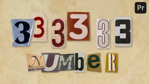 Animated Ransom Note Text and Numbers Reveal