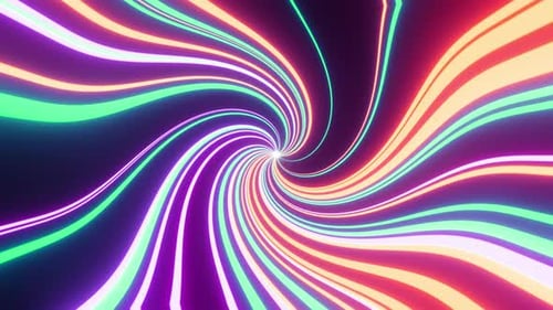 Colorful Neon Light VJ Loop 4K