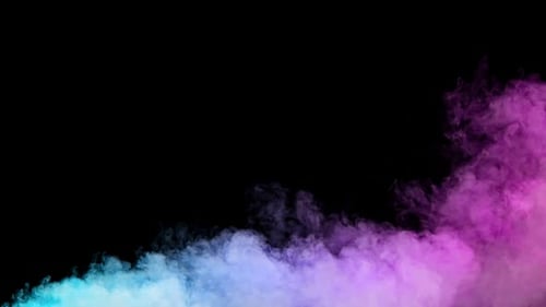 Colorful Smoke Against Black Background