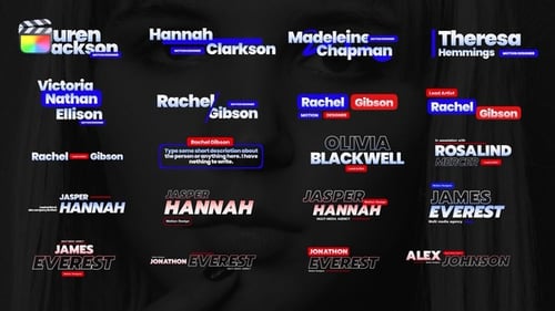 Clean Lower Thirds Pack with Modern Animated Text