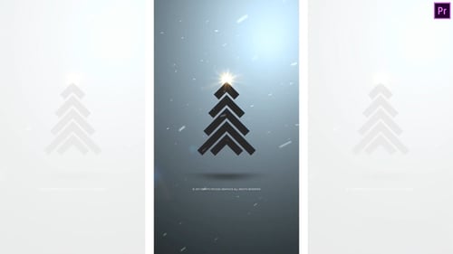 Modern Geometric Christmas Tree Logo Reveal Animation