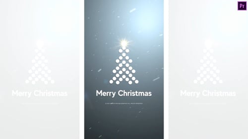 Minimalist Christmas Tree Greetings Vertical Video Reveal
