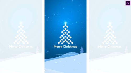 Minimalist Dot Christmas and New Year Vertical Greeting